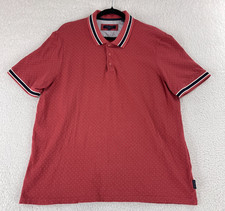 Ted Baker Museo Mini Spot Polo Shirt Mens 2XL Orange Short Sleeve Regular Fit