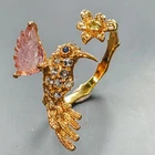 Handmade jewelry Natural Tourmaline Ring 925 Sterling Silver Size 12 /R444392