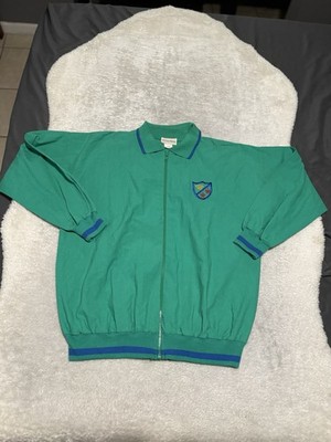 Vintage Boundary Waters Women s Medium Windbreaker Jacket Green Crest 