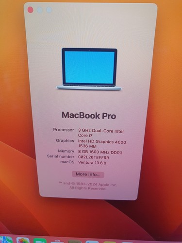 Cheap Laptops Apple MACBOOK PRO Retina intel CORE i7 8GB Ram 512GB SSD - Picture 5 of 7