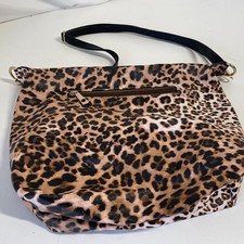Borsa a tracolla hobo stampa leopardata donna modello animalier ecopelle tracolla