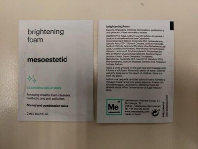 16pcs Mesoestetic Brightening Foam 2ml Sample #usau