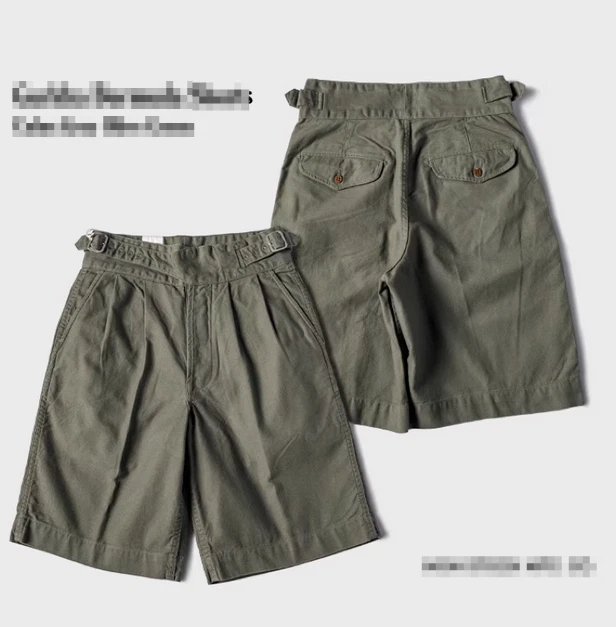 Pantalones Cortos Ejército Gurkha Años 70 Hombres Caqui Chino Taladro Militar Británico Pantalones Cortos Foto 2 de 4