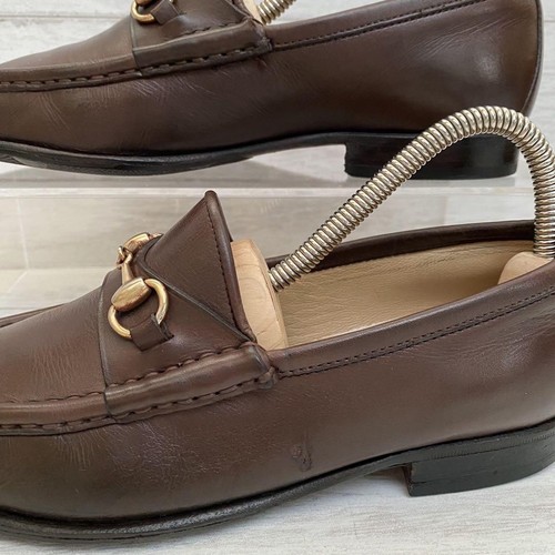Gucci Horsebit Loafers Shoes Brown Leather Size 34.5 US About4.5 For Women - Picture 20 of 24