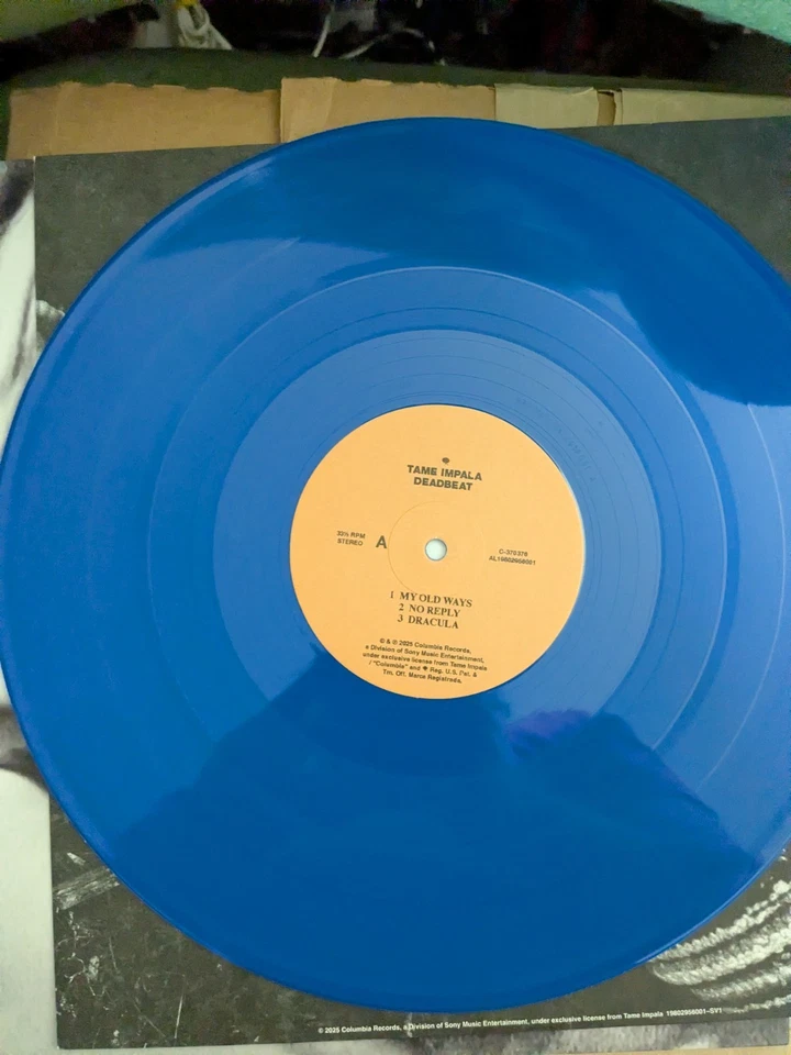 Tame Impala - Deadbeat SIGNED Bluejay Blue Vinyl - Image 3 of 4