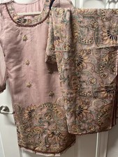 2 Piece Embroidered Pakistani Suit Small Size