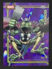 Throg 2026 Topps Chrome Sapphire Marvel Comics Purple Base /75 #178