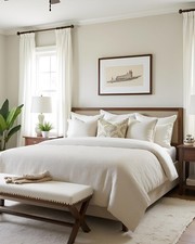   Linen Duvet Cover Queen/Full  Extra Soft Natural Linen Duvet Cover Set with