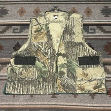 Vintage Realtree Camo Vest Mens 2XL Hunting Sports Afield Full Zip C3