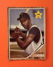 Vintage Topps 1962 Donn Clendenon #86 Pittsburgh Pirates Rookie Baseball Card. rookie card picture