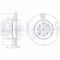 2X Delphi Bremsscheibe BG4148C FüR Jazz Honda 2 DSI GD5 GE2 Idsi GD1 GE3