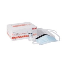 McKesson Surgical Mask with Eye Shield Pleated 100 per Case 91-1600
