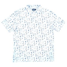 Ben Hogan Mens Bright White Isle Short Sleeve Performance Golf Polo Shirt Medium