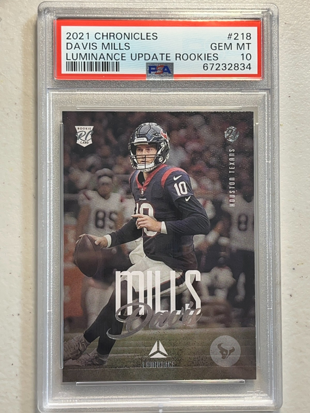 Davis Mills Panini Chronicles Luminance Update Rookies #218 Base