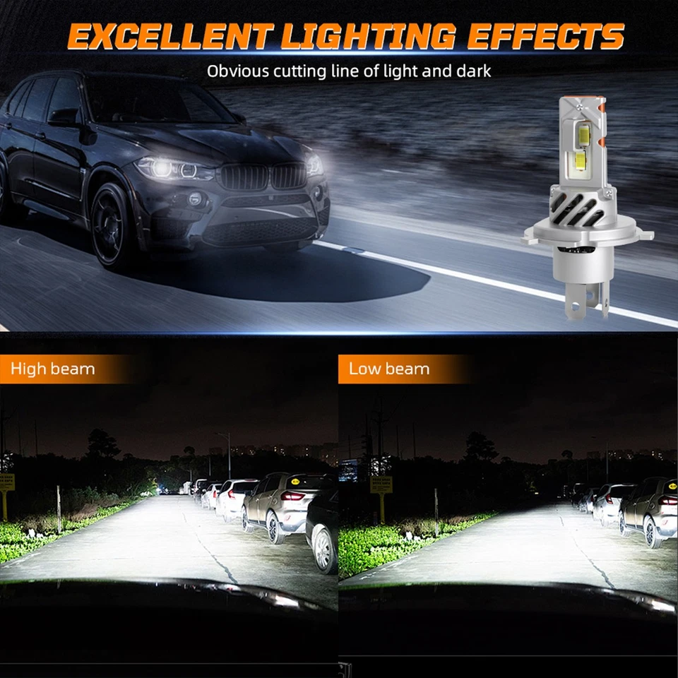 Para Honda Helix 250 CN250 1985-2007 1x H4 LED Faros Moto 6000K Foto 3 de 4