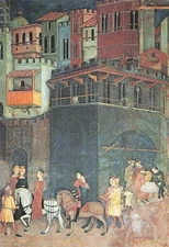 Postcard Allegory of Good and Bad Government Fresco Ambrogio Lorenzetti France