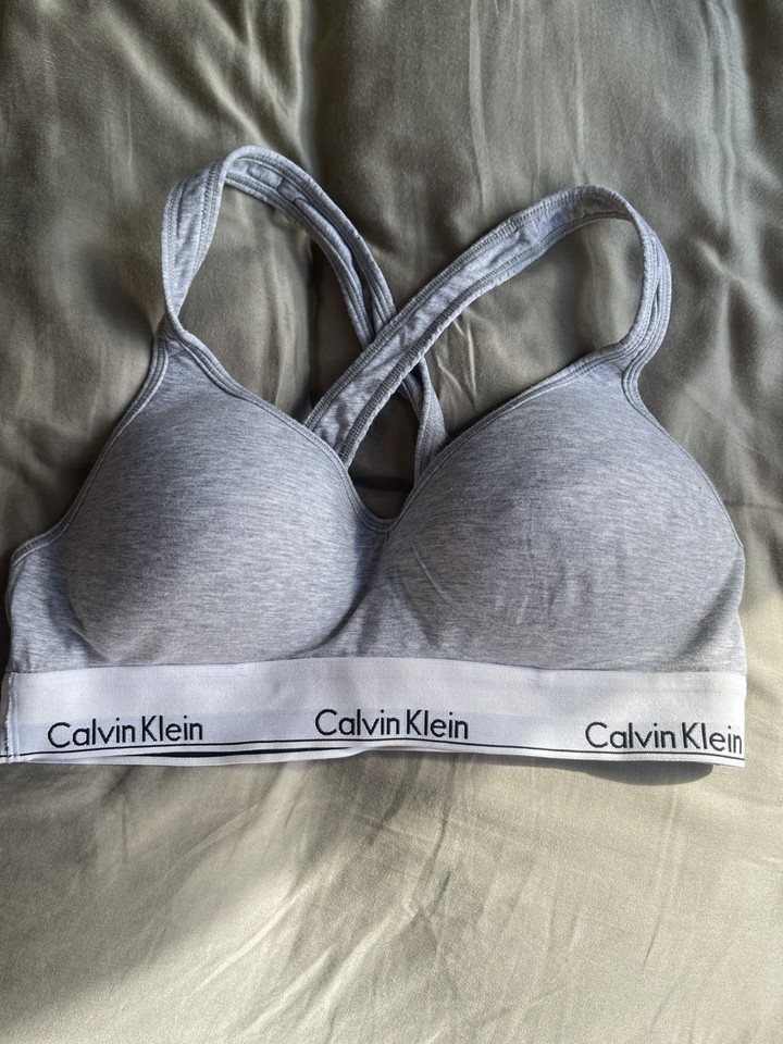 Grey Calvin Klein Sports Bra L