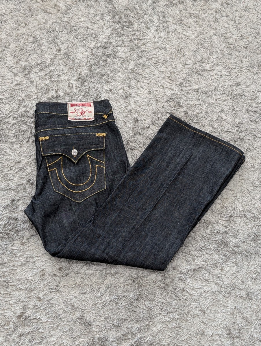 True Religion Jeans World Tour Billy Super T Blue Denim Mens Size