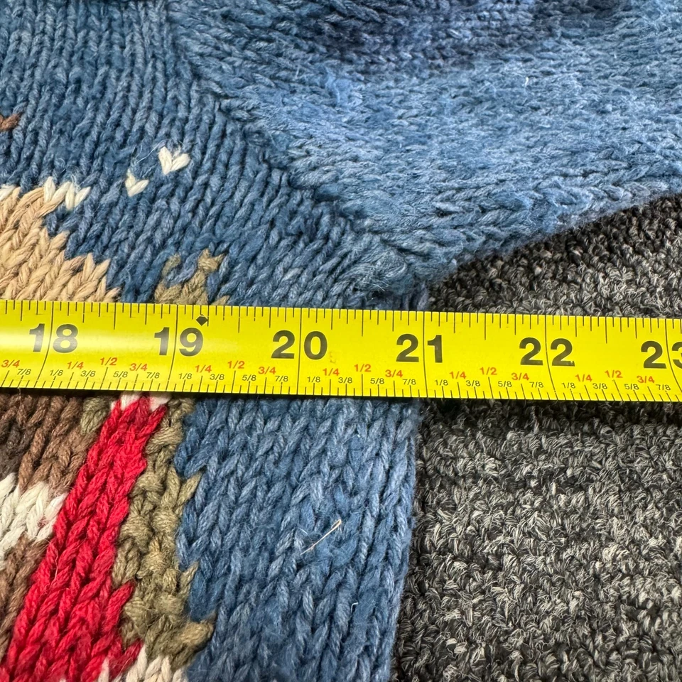 Suéter vintage Liz Claiborne tejido a mano Cabin Lake para mujer talla P M/L azul Foto 3 de 4