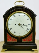 Rare Antique Regency Hamley Of London Twin Fusee Verge Fruitwood Bracket Clock