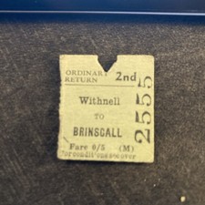 Half.  Railway. Ticket.    (   Withnell.  To. Brinscall.  57.   )