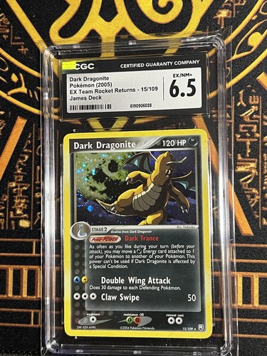 Dark Dragonite graded CGC 6.5 for sale on eBay