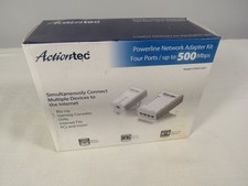 Actiontec 500 Mbps Powerline Ethernet Adapter and 4-Port Hub Kit PWR514K01