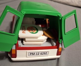Playmobil 6292 Add-On Pizza Delivery Car 6392 driver rare sets 1988 Germany