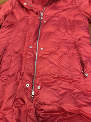 Eddie Bauer Women's Red Goose Down Puffer Coat Size XL EUC Winter Coat Hooded - Picture 6 of 22