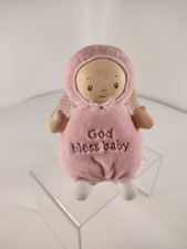 Baby Gund God Bless Baby Angel Pink White Baby Girl Rattle