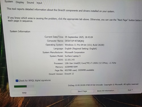Microsoft Surface Laptop 5 i7-1265U 16GB Ram 512GB SSD Black 13.5" Touch - Picture 4 of 10