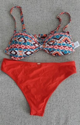 Bikini Multicolor Swimsuit Two piece Top And Bottom Size M