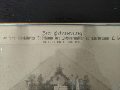 Foto Schützengilde Estebrügge 1912 Eichenrahmen mit goldener Leiste