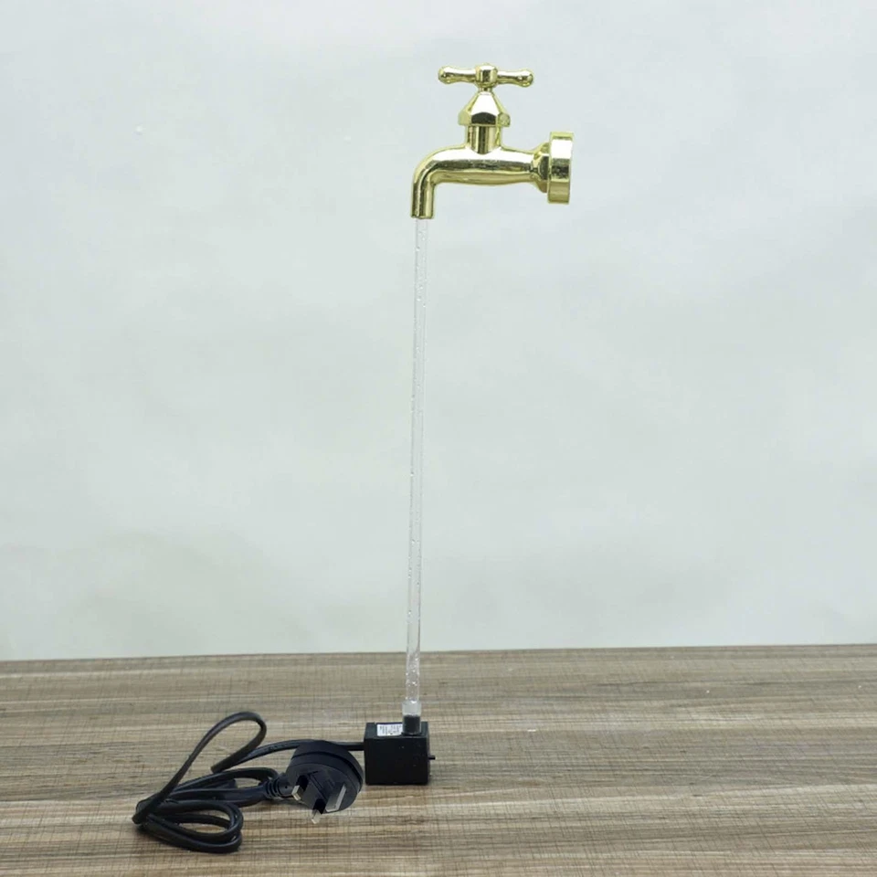 Schwimmender Wasserhahn Brunnen Geschenk mit Draht unsichtbar fließender Auslauf Gießkanne