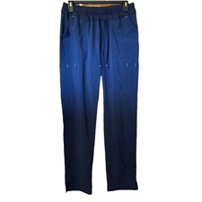 Women  s Scrubstar Navy Blue Scrub Pants Size Small Elastic Waist Drawstring