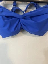 Athleta Twist Up bikini top 36 B/C Caspian Blue retail $69