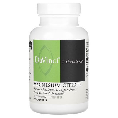 2 X DaVinci Laboratories, Magnesium Citrate, 140 mg, 90 Capsules