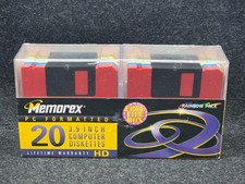 20 Memorex 3.5 HD Rainbow Pack Computer Disks IBM Format Brand New