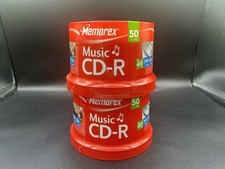 Memorex Music CD-R 2x50 Pack 700MB 80 Min 40x Recordable Audio Discs Spindle NEW
