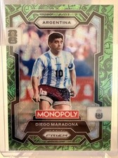 Diego Maradona 2026 Monopoly FIFA World Cup Prizm Green Boardwalk Icons SP #3