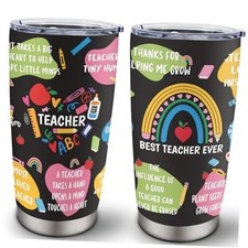 Christmas Teacher Gifts for Men - Xmas Teacher Appreciation 20 Ounces BLACK-T