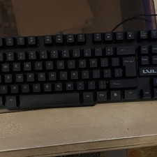 LVLUP LU734PDQ-NOC USB Wired Standard QWERTY Plug Play Keyboard Black