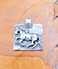 Pewter Horse Pendant, Artesian Silver Horse Pendant ready for your creativity