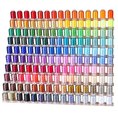 New brothread Mega Kit 150 Colors Compatible with Brother & Janome Polyester