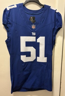 NY Giants AZEEZ OJULARI Game Used #51 NIKE Worn Autograph Jersey 2023 GEORGIA