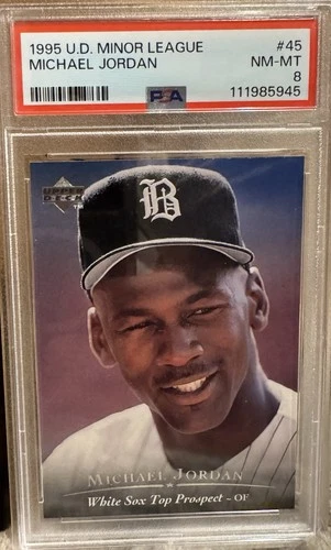 Michael Jordan 1995 Upper Deck Minor League #45 Top Prospect PSA 8
