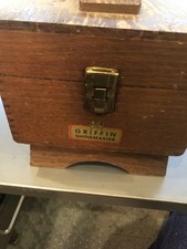 Vintage GRIFFIN SHINEMASTER Wooden Shoe Valet Box w/ Polishes and Brushes