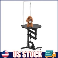 24" Hydraulic Lift Dog Grooming Table, Adjustable 360  Rotating Grooming Table