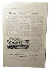 SENTINEL STEAM WAGGON WORKS Concrete Mixer Steam Lorry Road Lorries SHREWSBURY