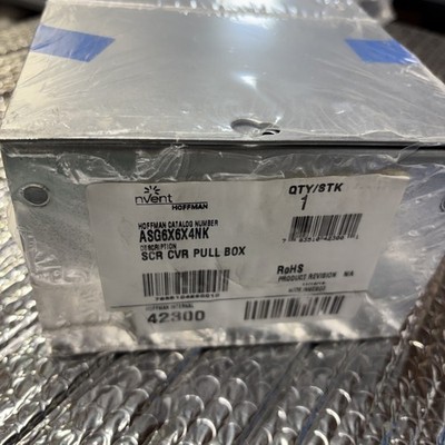  HOFFMAN ASG6X6X4NK SCR CVR PULL BOX nos (a19)